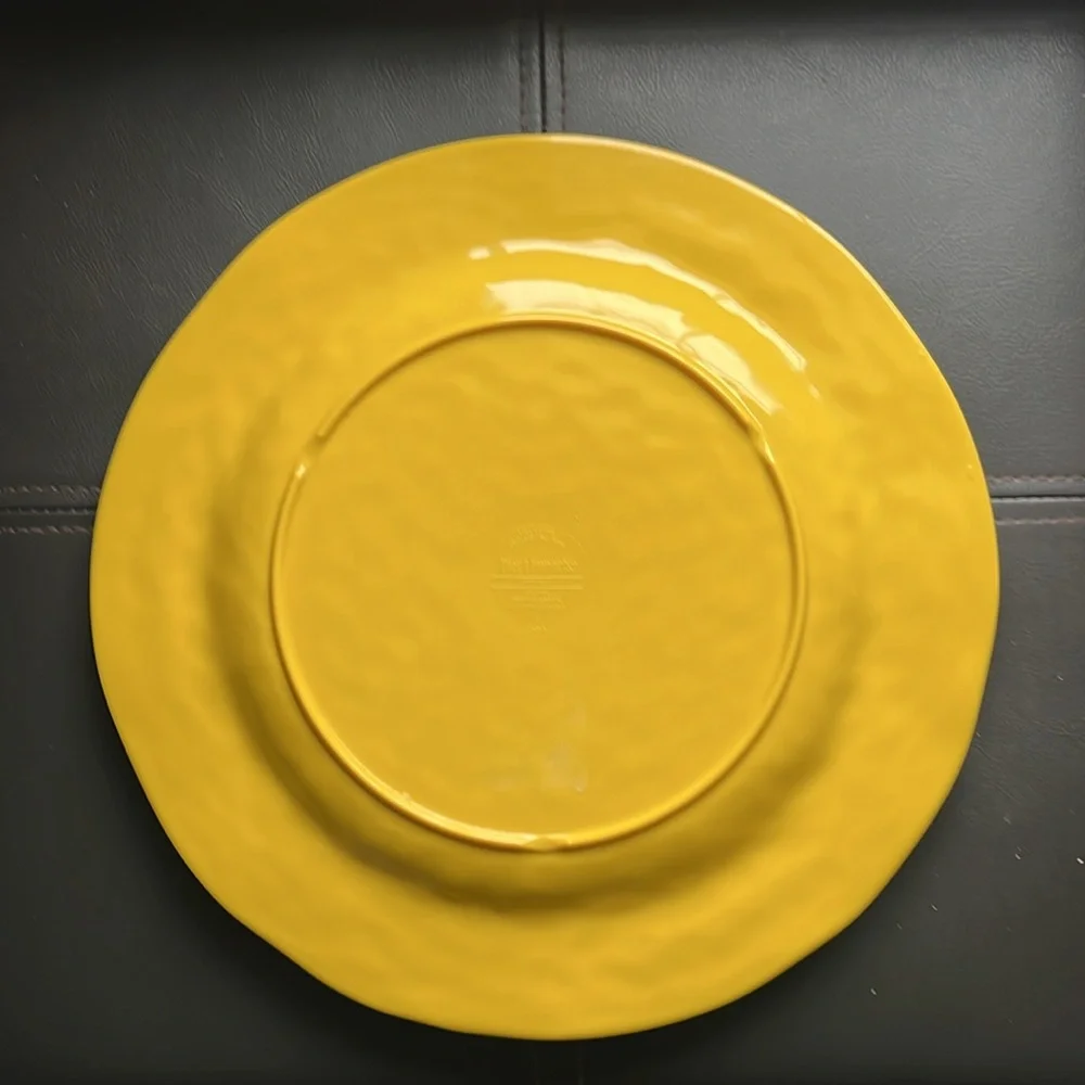 Pier 1 Imports | CARMELO Melamine Dinnerware Rustic Crackle Yellow 3 Pieces